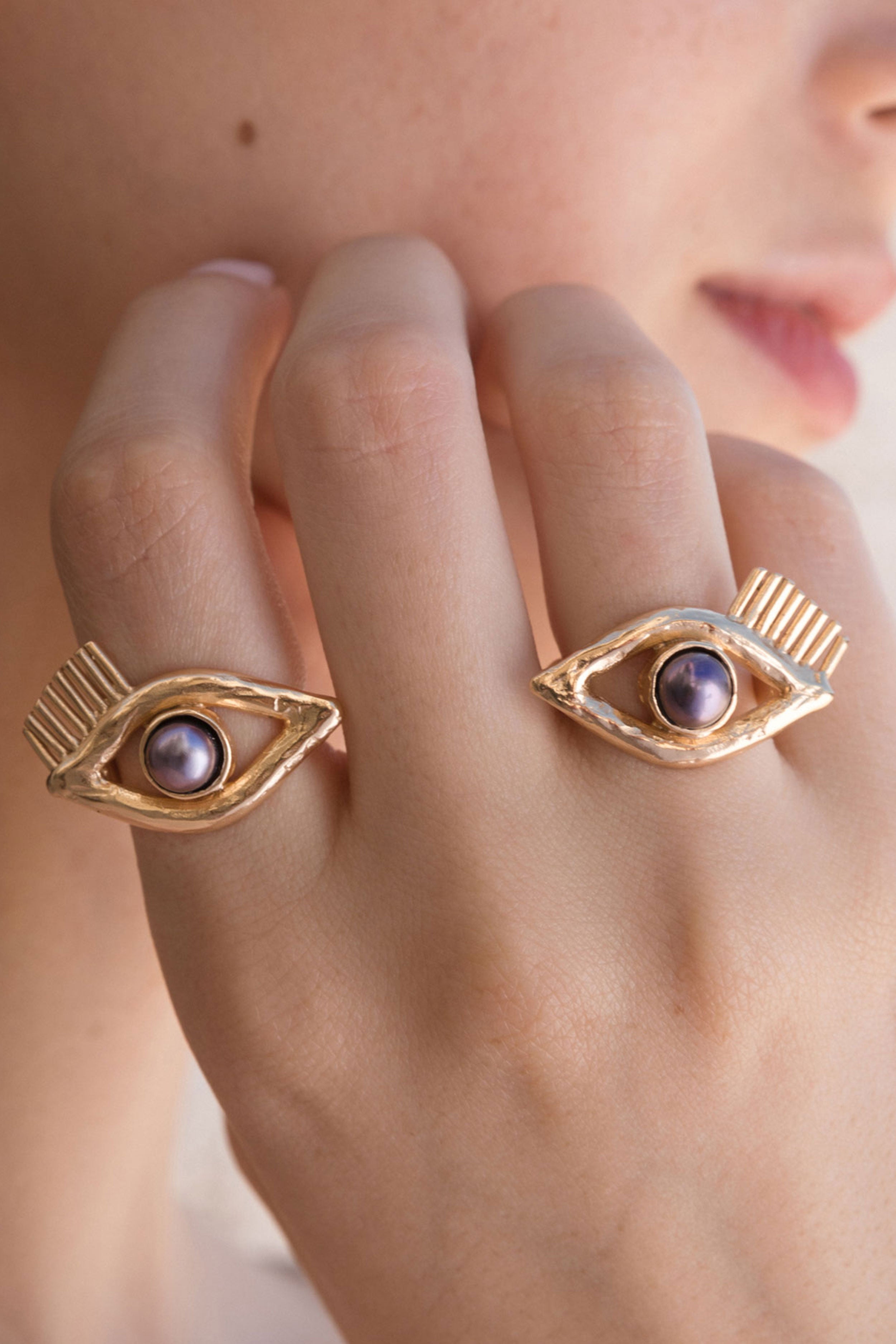 Anelli - Eyes Ring - Giulia Barela Jewelry | Gioielli eleganti e particolari fatti in Italia