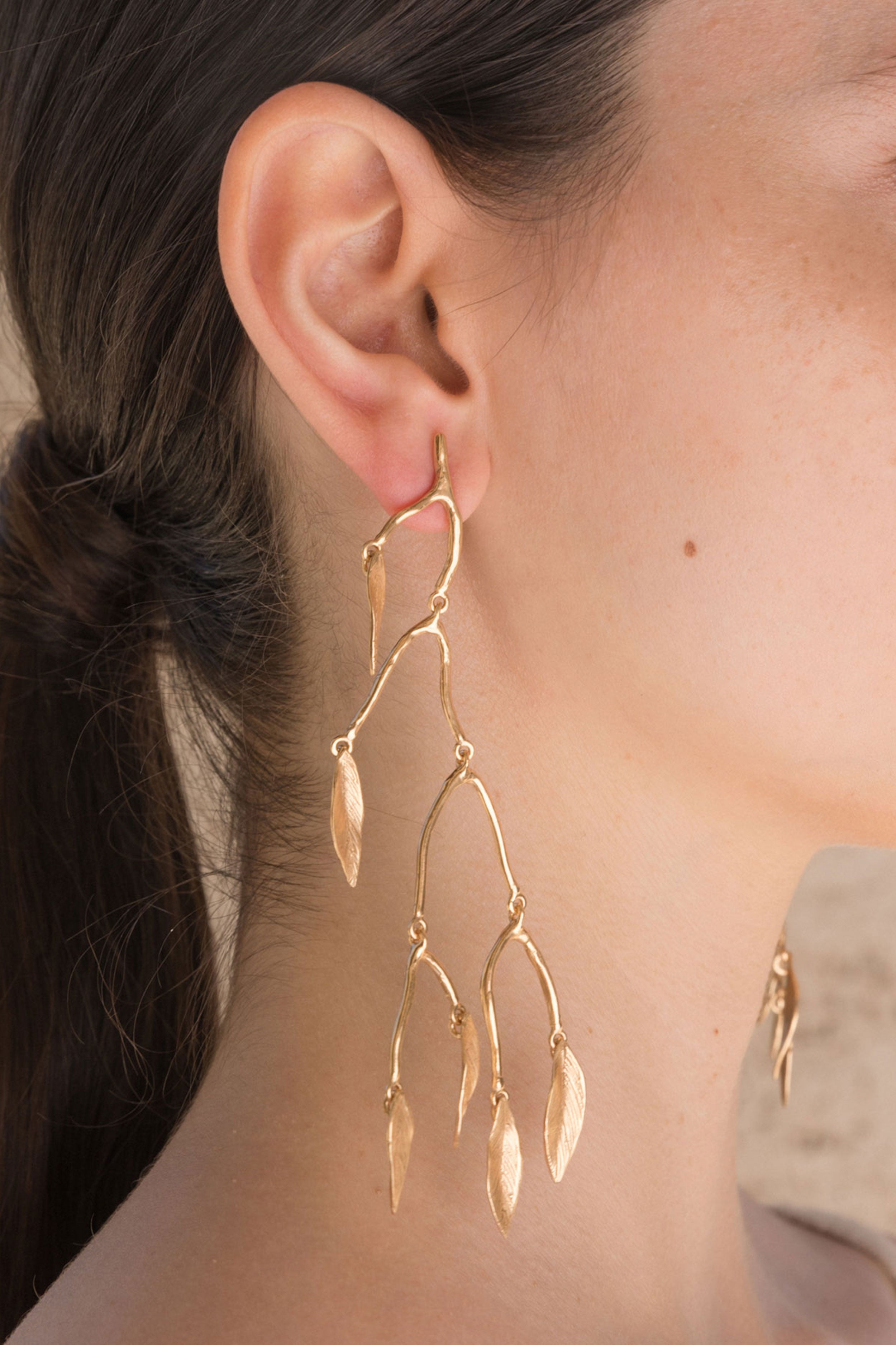 Orecchini - Mobile Leaves Large Earrings - Giulia Barela Jewelry | Gioielli eleganti e particolari fatti in Italia