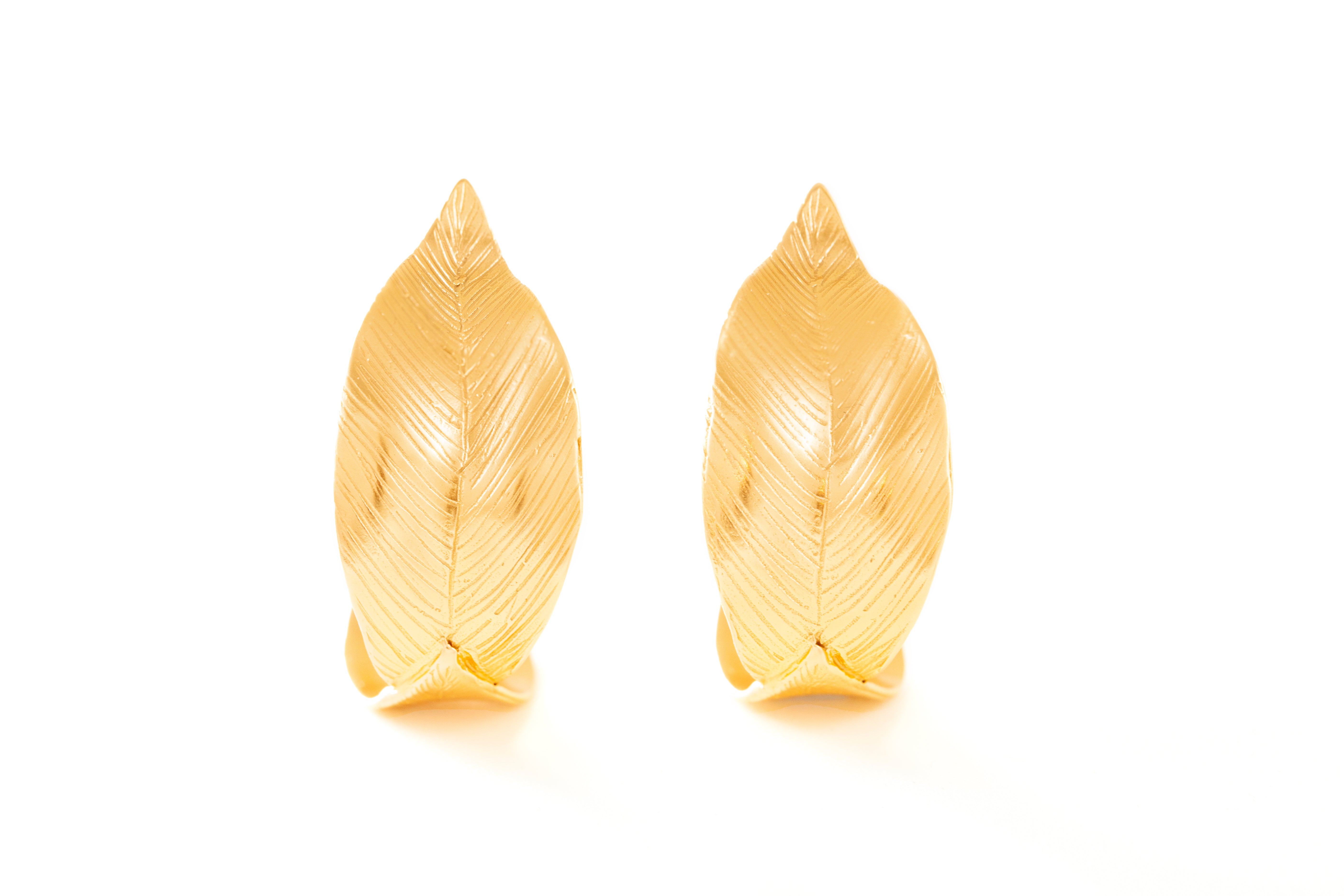 Leaves Hoop Large Earrings