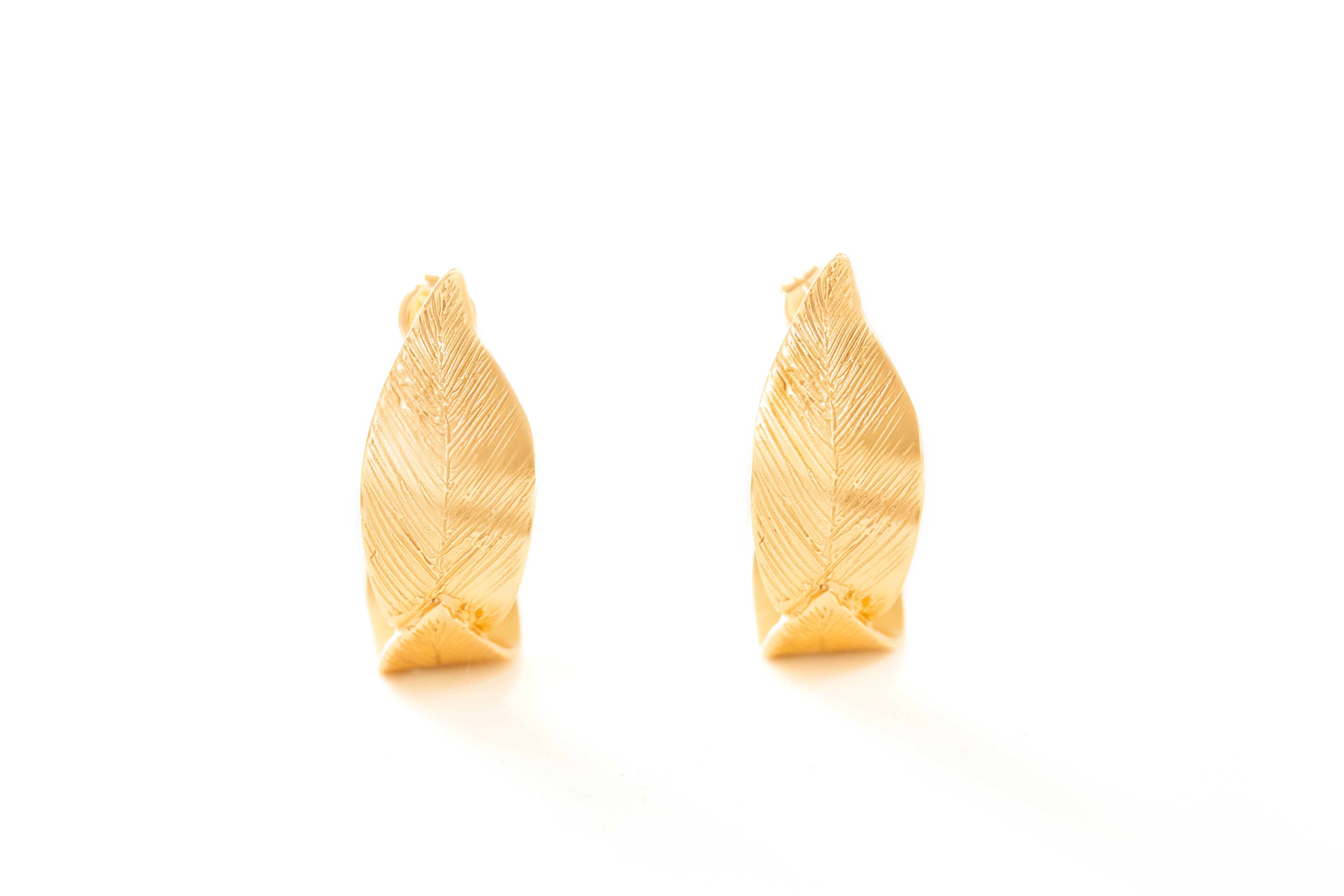 Orecchini Leaves Hoop Medium