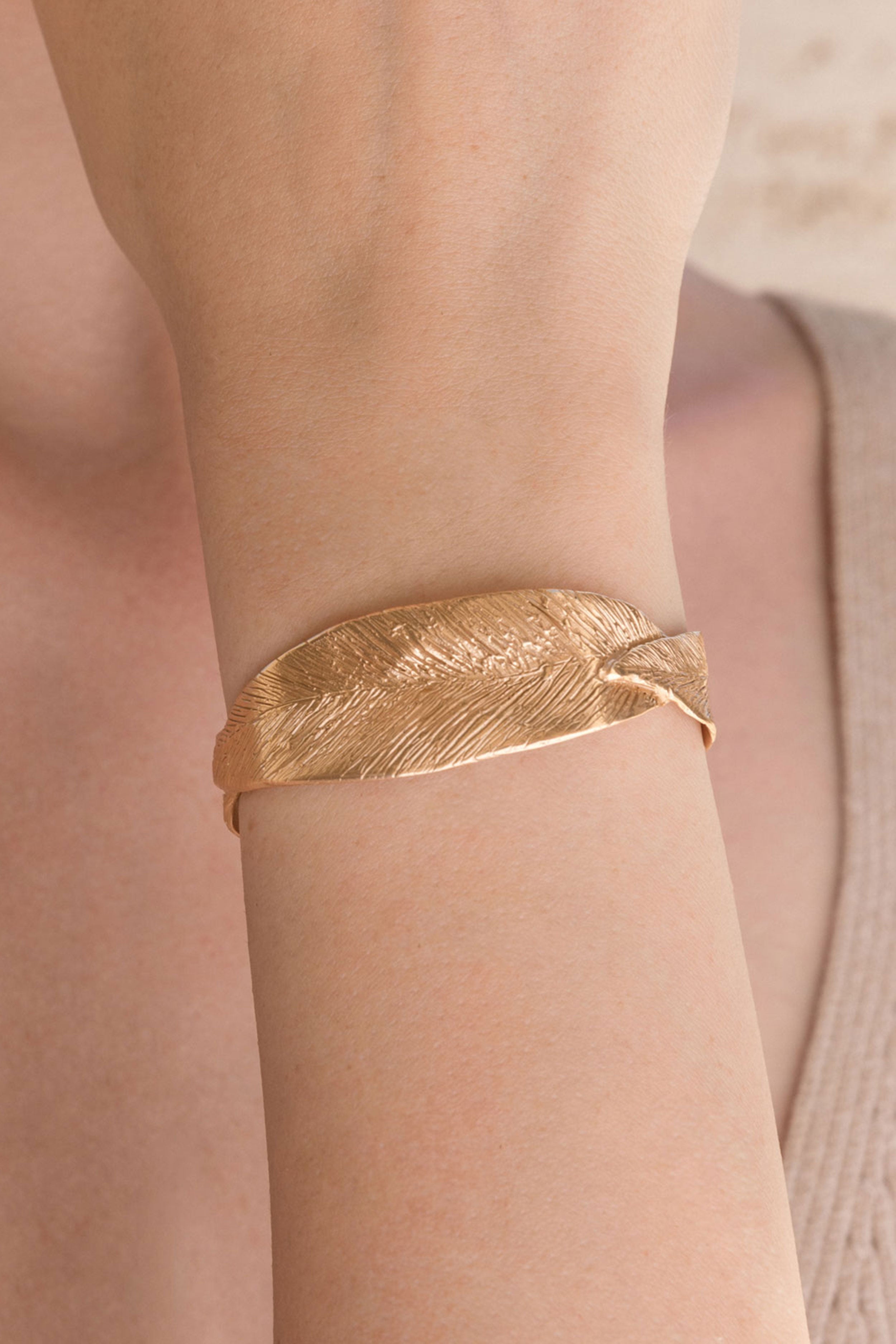 Bracciali - Leaves Single Bracelet - Giulia Barela Jewelry | Gioielli eleganti e particolari fatti in Italia