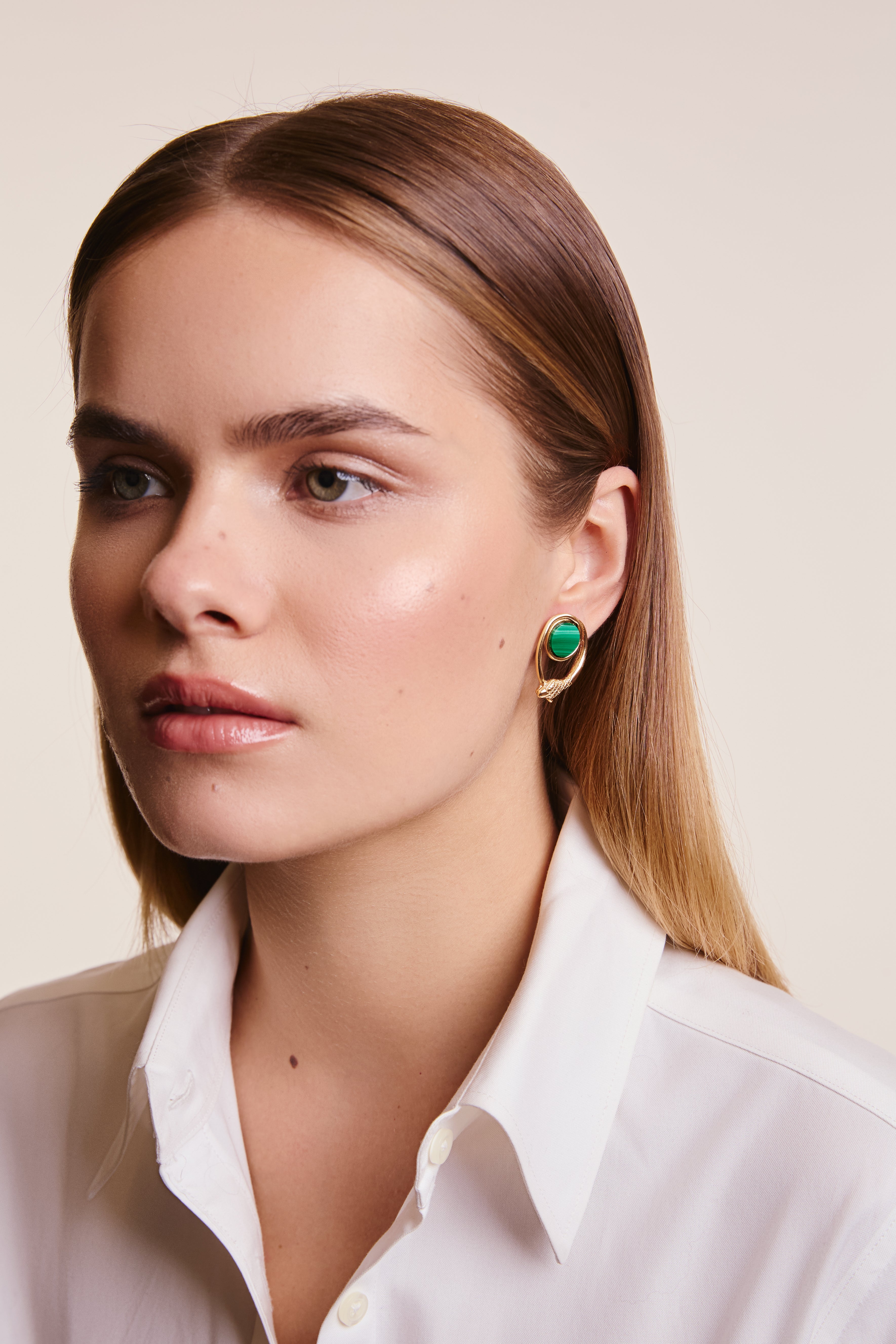 Infinity Earrings Malachite