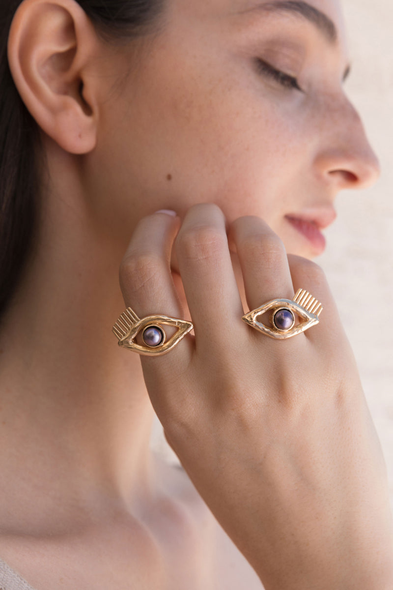 Anelli - Eyes Ring - Giulia Barela Jewelry | Gioielli eleganti e particolari fatti in Italia