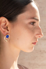 Orecchini - Infinity Earrings Lapis - Giulia Barela Jewelry | Gioielli eleganti e particolari fatti in Italia
