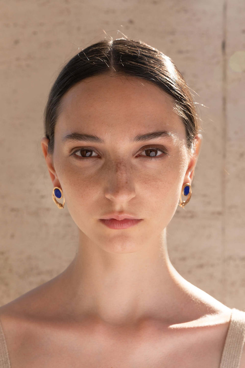 Orecchini - Infinity Earrings Lapis - Giulia Barela Jewelry | Gioielli eleganti e particolari fatti in Italia