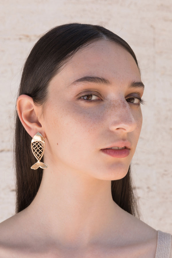 Orecchini - Fish Earrings - Giulia Barela Jewelry | Gioielli eleganti e particolari fatti in Italia