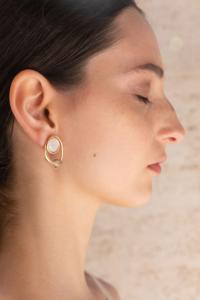 Orecchini - Infinity Earrings Nacre - Giulia Barela Jewelry | Gioielli eleganti e particolari fatti in Italia