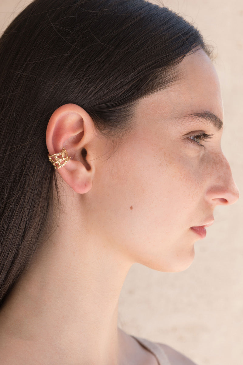Orecchini - Pebbles Ear Cuff - Giulia Barela Jewelry | Gioielli eleganti e particolari fatti in Italia