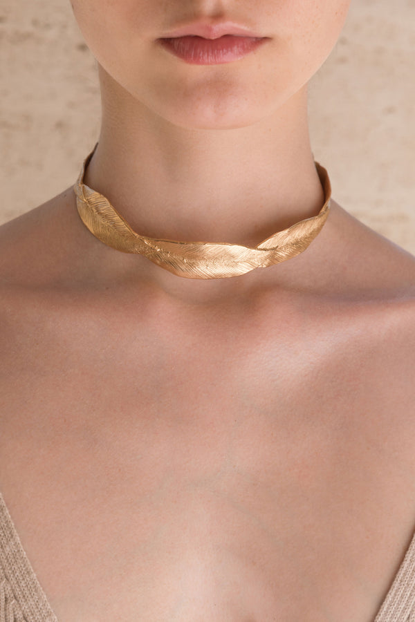 Collane - Leaves Choker Necklace - Giulia Barela Jewelry | Gioielli eleganti e particolari fatti in Italia