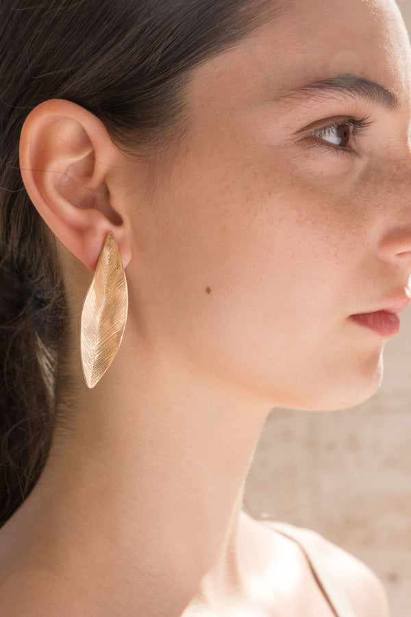 Orecchini - Leaves Small Earrings - Giulia Barela Jewelry | Gioielli eleganti e particolari fatti in Italia