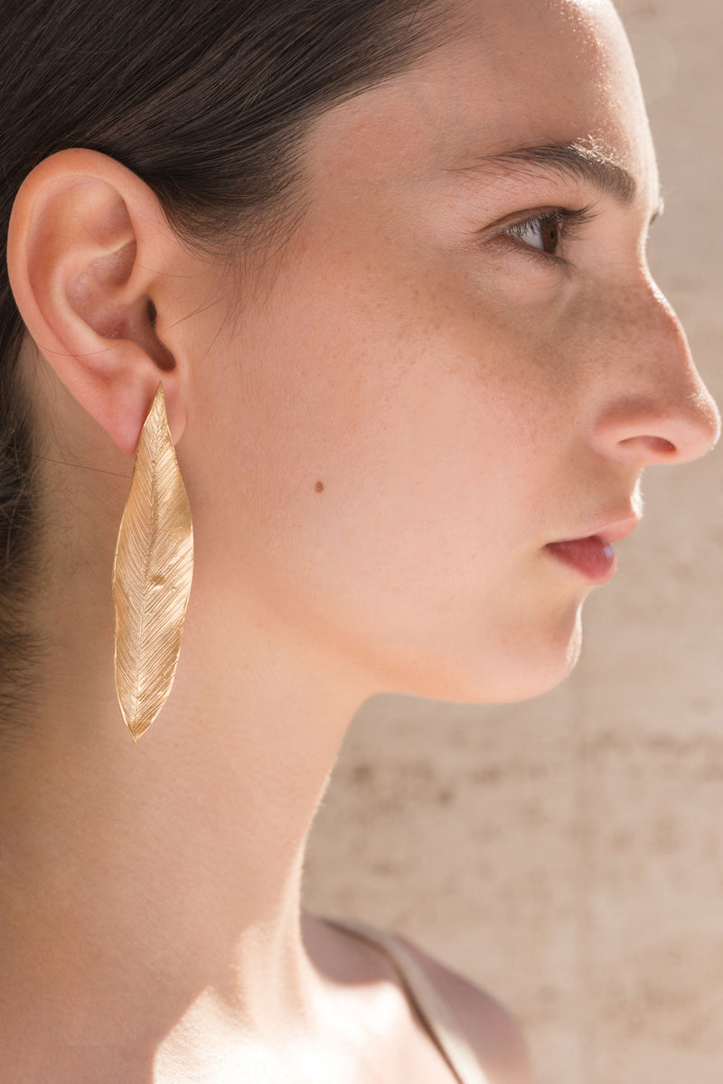Orecchini - Leaves Medium Earrings - Giulia Barela Jewelry | Gioielli eleganti e particolari fatti in Italia