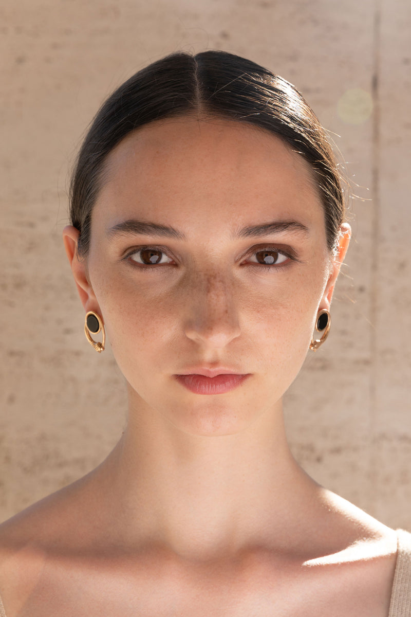 Orecchini - Infinity Earrings Onyx - Giulia Barela Jewelry | Gioielli eleganti e particolari fatti in Italia