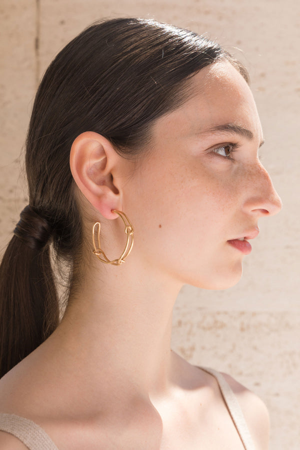 Orecchini - Knot Light Hoop Earrings - Giulia Barela Jewelry | Gioielli eleganti e particolari fatti in Italia