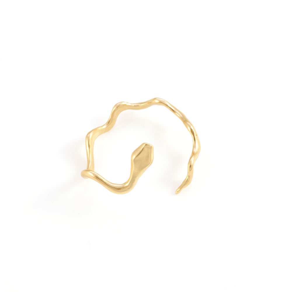 Snake's coil cuff bracelet | A cuff bracelet with the shape of a snake | Giulia Barela Jewelry