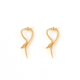 Hooked Earrings - Gold Snake earrings Giulia Barela Gioielli/Jewlery